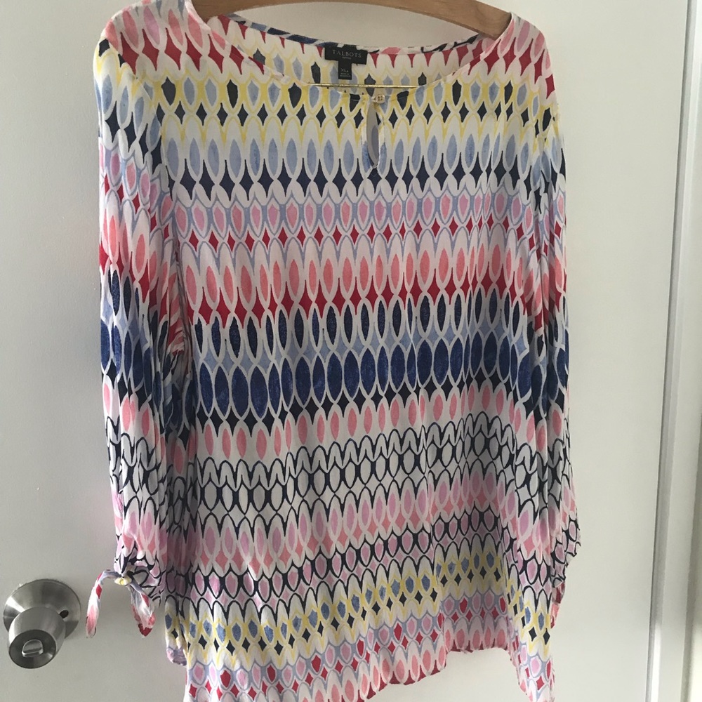 Talbots multicolor blouse.
